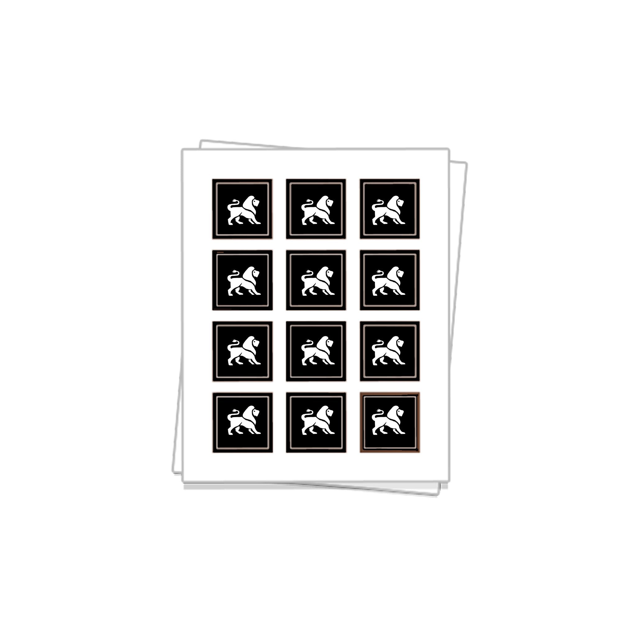 Square sheet labels