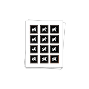 Square sheet labels