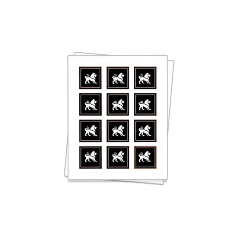 Square sheet labels