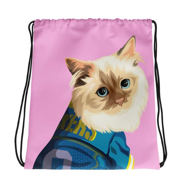 Custom Pet Drawstring Backpack